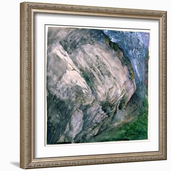 Rocks and Vegetation at Chamouni, 1854-John Ruskin-Framed Giclee Print