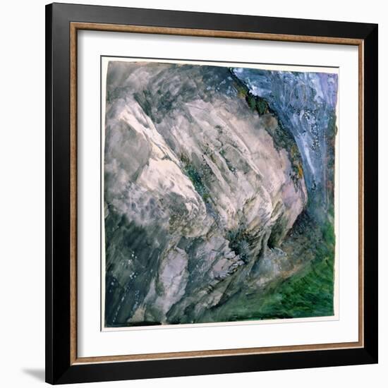 Rocks and Vegetation at Chamouni, 1854-John Ruskin-Framed Giclee Print