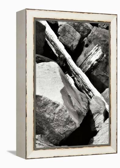 Rocks and Wood II BW-Alan Hausenflock-Framed Premier Image Canvas