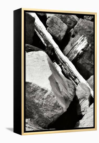 Rocks and Wood II BW-Alan Hausenflock-Framed Premier Image Canvas