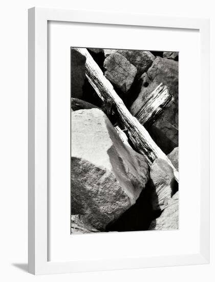 Rocks and Wood II BW-Alan Hausenflock-Framed Photographic Print