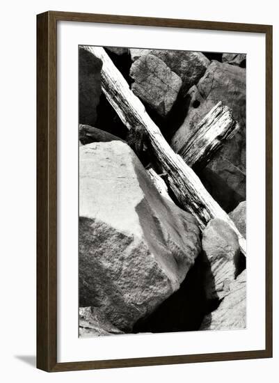 Rocks and Wood II BW-Alan Hausenflock-Framed Photographic Print