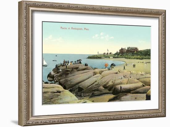 Rocks at Annisquam-null-Framed Art Print