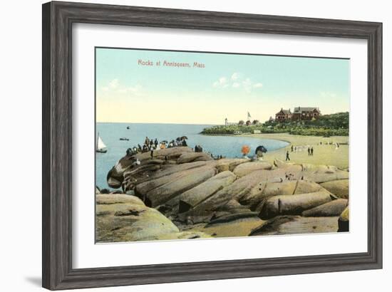 Rocks at Annisquam-null-Framed Art Print