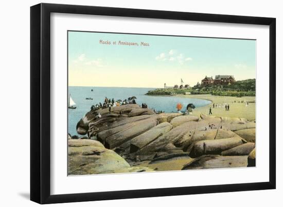 Rocks at Annisquam-null-Framed Art Print