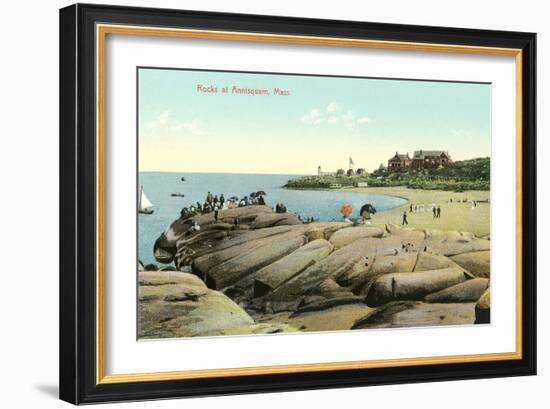 Rocks at Annisquam-null-Framed Art Print