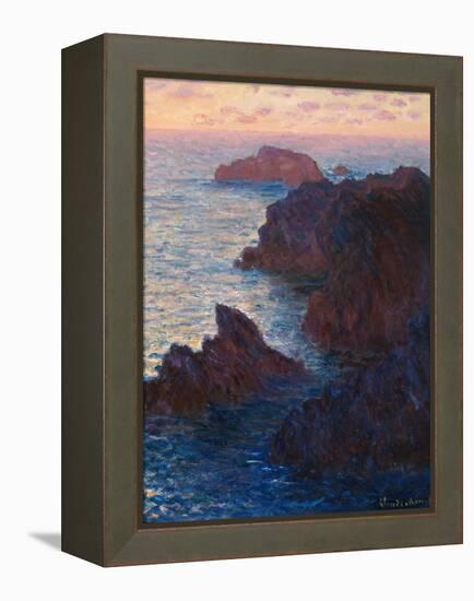 Rocks at Bell-Ile, Port-Domois, 1886-Claude Monet-Framed Premier Image Canvas