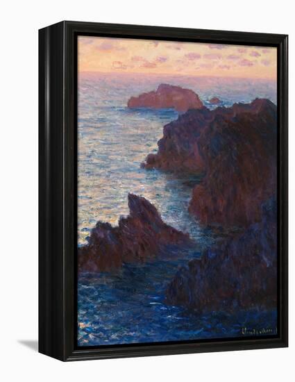 Rocks at Bell-Ile, Port-Domois, 1886-Claude Monet-Framed Premier Image Canvas