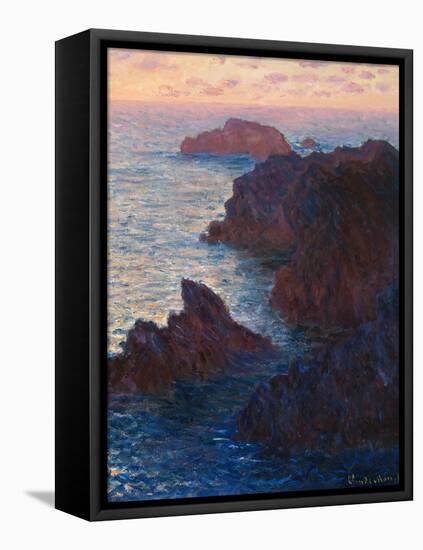 Rocks at Bell-Ile, Port-Domois, 1886-Claude Monet-Framed Premier Image Canvas