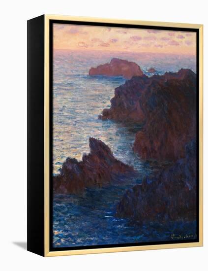 Rocks at Bell-Ile, Port-Domois, 1886-Claude Monet-Framed Premier Image Canvas