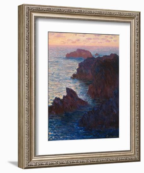 Rocks at Bell-Ile, Port-Domois, 1886-Claude Monet-Framed Giclee Print