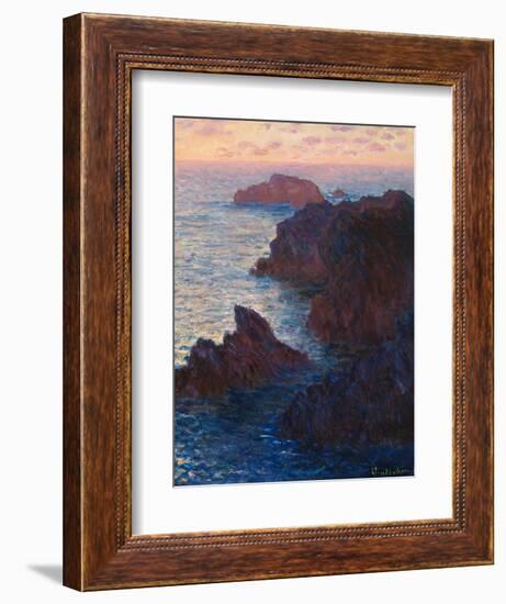 Rocks at Bell-Ile, Port-Domois, 1886-Claude Monet-Framed Giclee Print