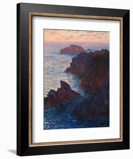 Rocks at Bell-Ile, Port-Domois, 1886-Claude Monet-Framed Giclee Print