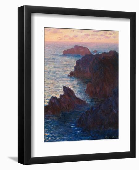 Rocks at Bell-Ile, Port-Domois, 1886-Claude Monet-Framed Giclee Print