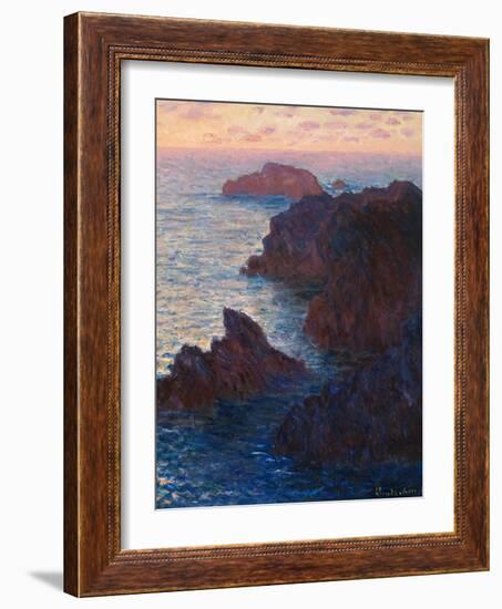 Rocks at Bell-Ile, Port-Domois, 1886-Claude Monet-Framed Giclee Print