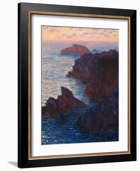 Rocks at Bell-Ile, Port-Domois, 1886-Claude Monet-Framed Giclee Print