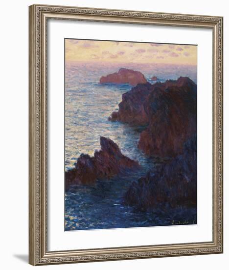 Rocks at Belle-Isle, Port-Domois, 1886-Claude Monet-Framed Premium Giclee Print