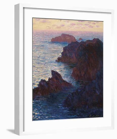 Rocks at Belle-Isle, Port-Domois, 1886-Claude Monet-Framed Premium Giclee Print