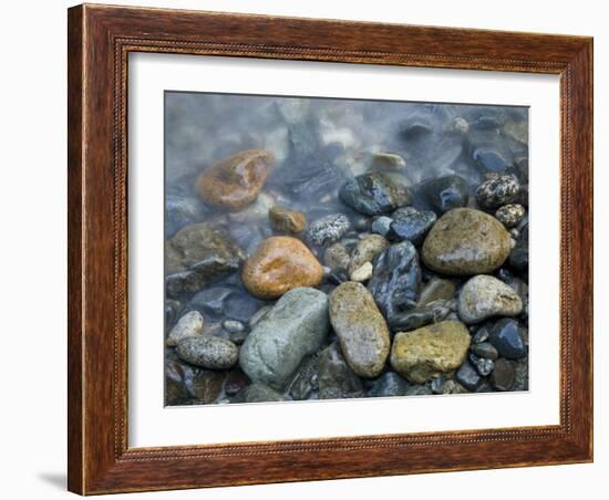 Rocks at edge of river, Eagle Falls, Snohomish County, Washington State, USA-Corey Hilz-Framed Photographic Print