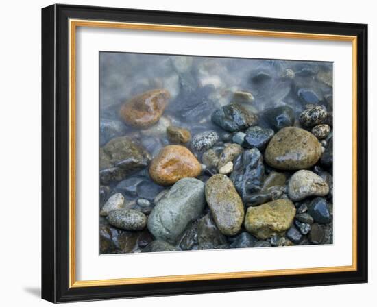 Rocks at edge of river, Eagle Falls, Snohomish County, Washington State, USA-Corey Hilz-Framed Photographic Print