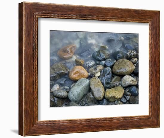 Rocks at edge of river, Eagle Falls, Snohomish County, Washington State, USA-Corey Hilz-Framed Photographic Print