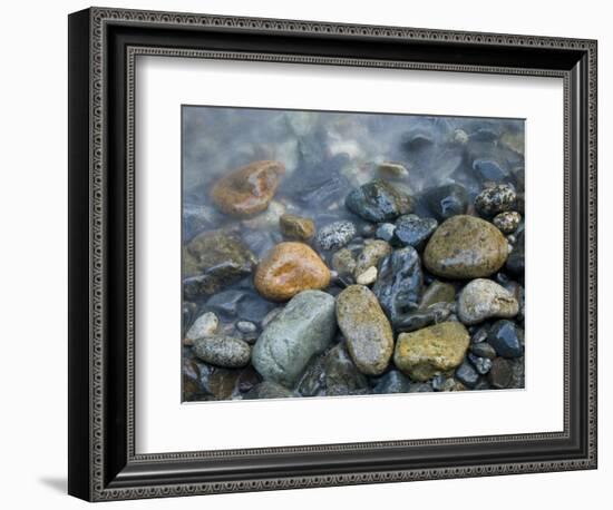 Rocks at edge of river, Eagle Falls, Snohomish County, Washington State, USA-Corey Hilz-Framed Photographic Print