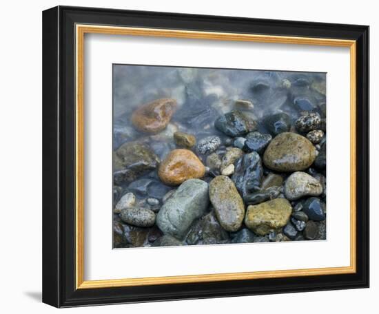 Rocks at edge of river, Eagle Falls, Snohomish County, Washington State, USA-Corey Hilz-Framed Photographic Print