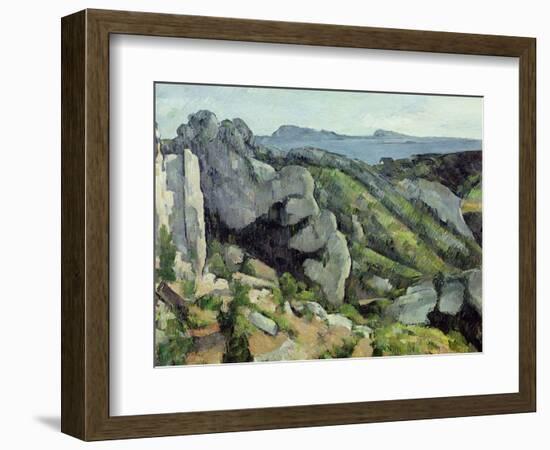 Rocks at L'Estaque, 1879-82-Paul Cézanne-Framed Giclee Print