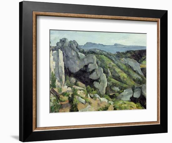 Rocks at L'Estaque, 1879-82-Paul Cézanne-Framed Giclee Print