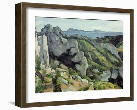 Rocks at L'Estaque, 1879-82-Paul Cézanne-Framed Giclee Print