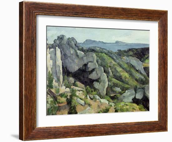 Rocks at L'Estaque, 1879-82-Paul Cézanne-Framed Giclee Print