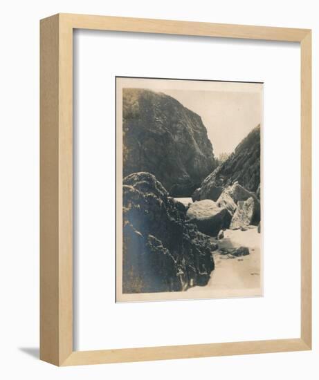 'Rocks at Newquay', 1927-Unknown-Framed Photographic Print