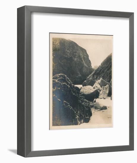 'Rocks at Newquay', 1927-Unknown-Framed Photographic Print
