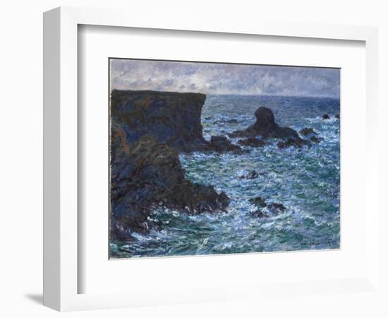 Rocks at Port Coton, the Lion Rock, 1886-Claude Monet-Framed Giclee Print