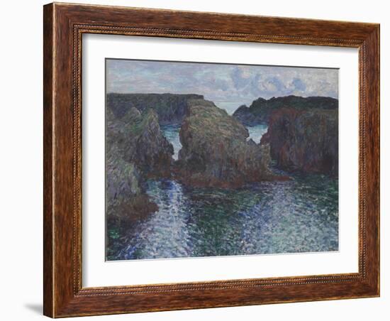 Rocks at Port-Goulphar, Belle-Île, 1886-Claude Monet-Framed Giclee Print