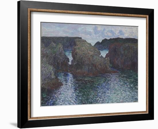 Rocks at Port-Goulphar, Belle-Île, 1886-Claude Monet-Framed Giclee Print