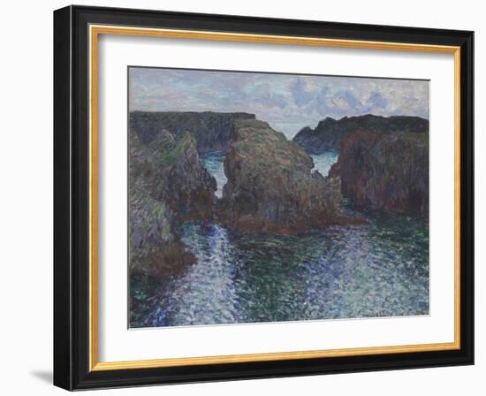 Rocks at Port-Goulphar, Belle-Île, 1886-Claude Monet-Framed Giclee Print