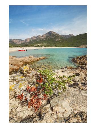 Rocks At The Beach Plage Darone Piana Corse Du Sud Corsica France Art Print By Artcom