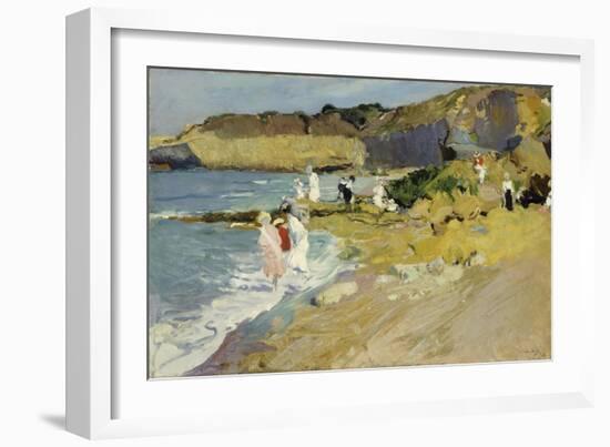 Rocks at the Lighthouse, Biarritz, 1906-Joaquin Sorolla y Bastida-Framed Giclee Print