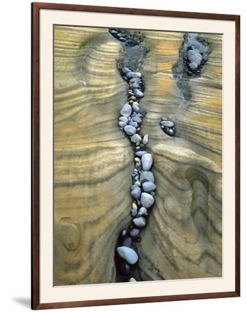 Rocks Caught In Sandstone Formations Seal Rock Beach Oregon Usa Framed Photographic Print By Jaynes Gallery Art Com