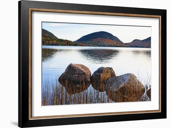 Rocks in a Lake, Acadia Nat L Park, Maine-George Oze-Framed Photographic Print