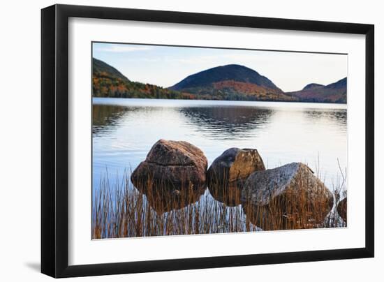 Rocks in a Lake, Acadia Nat L Park, Maine-George Oze-Framed Photographic Print