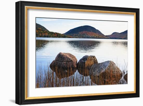 Rocks in a Lake, Acadia Nat L Park, Maine-George Oze-Framed Photographic Print