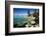 Rocks in a lake with mountain range in the background, Lake Tahoe, California, USA-Panoramic Images-Framed Photographic Print