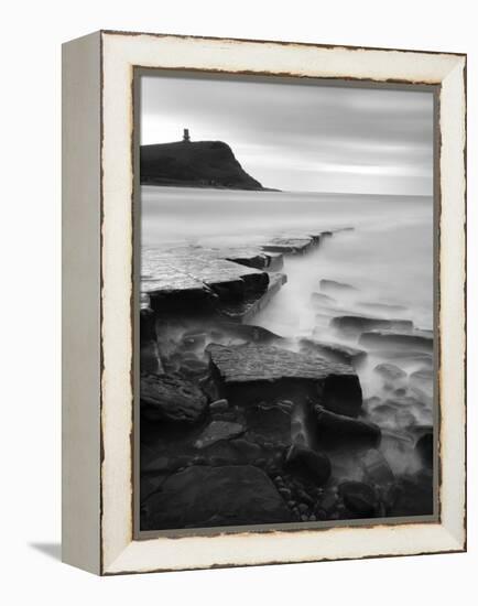 Rocks in Kimmeridge Bay with Clavell Tower in the Background, Dorset, UK-Nadia Isakova-Framed Premier Image Canvas