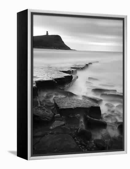 Rocks in Kimmeridge Bay with Clavell Tower in the Background, Dorset, UK-Nadia Isakova-Framed Premier Image Canvas