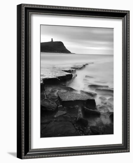 Rocks in Kimmeridge Bay with Clavell Tower in the Background, Dorset, UK-Nadia Isakova-Framed Photographic Print