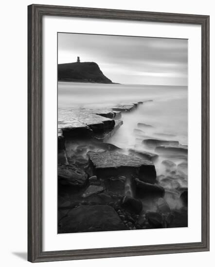 Rocks in Kimmeridge Bay with Clavell Tower in the Background, Dorset, UK-Nadia Isakova-Framed Photographic Print