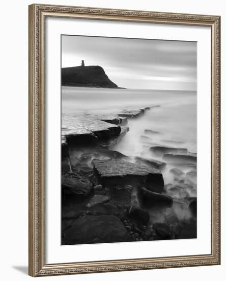 Rocks in Kimmeridge Bay with Clavell Tower in the Background, Dorset, UK-Nadia Isakova-Framed Photographic Print