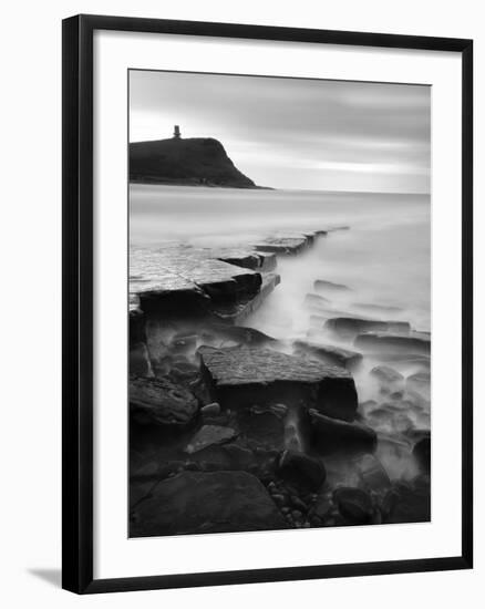 Rocks in Kimmeridge Bay with Clavell Tower in the Background, Dorset, UK-Nadia Isakova-Framed Photographic Print